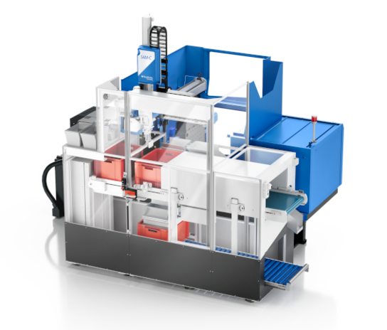 Machine de moulage par injection avec automatisation